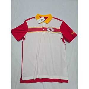 Nike Kansas City Chiefs Rewind Pique Polo‎ Shirt Men's M White New